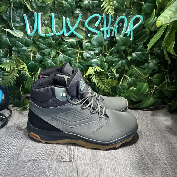 Men`s Salomon Yalta TS CSWP Boots 409245 Phantom/Beluga/Castor Gray Sz 13